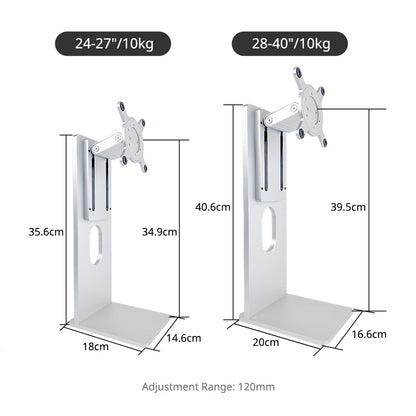 Universal 100x100mm Mount Tilt Height Pivot Aluminum Ergonomic Stand